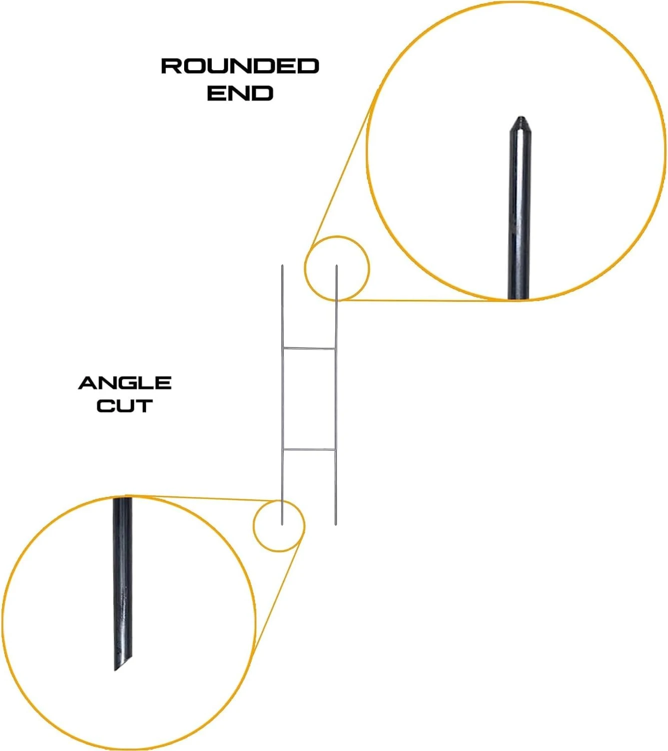 Western Steel & Wire 6×30 inch H Stakes for Corrugated Plastic Yard Signs - Image 8
