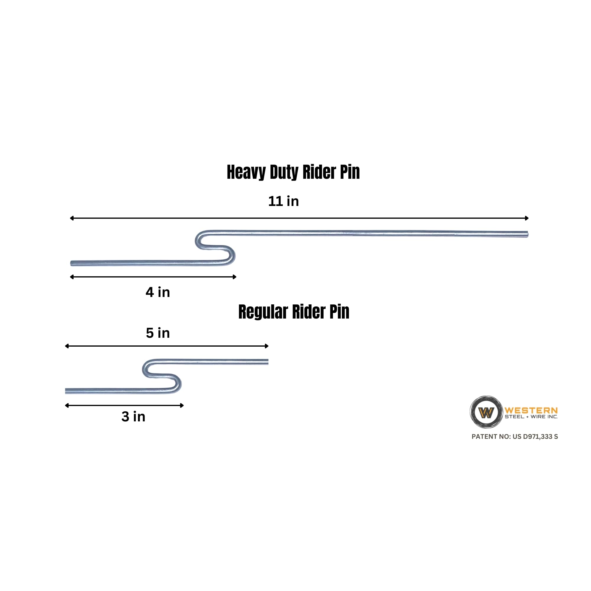 Western Steel & Wire Rider Pins - Heavy Duty Stacking Pins for Corrugated Signs - Image 2
