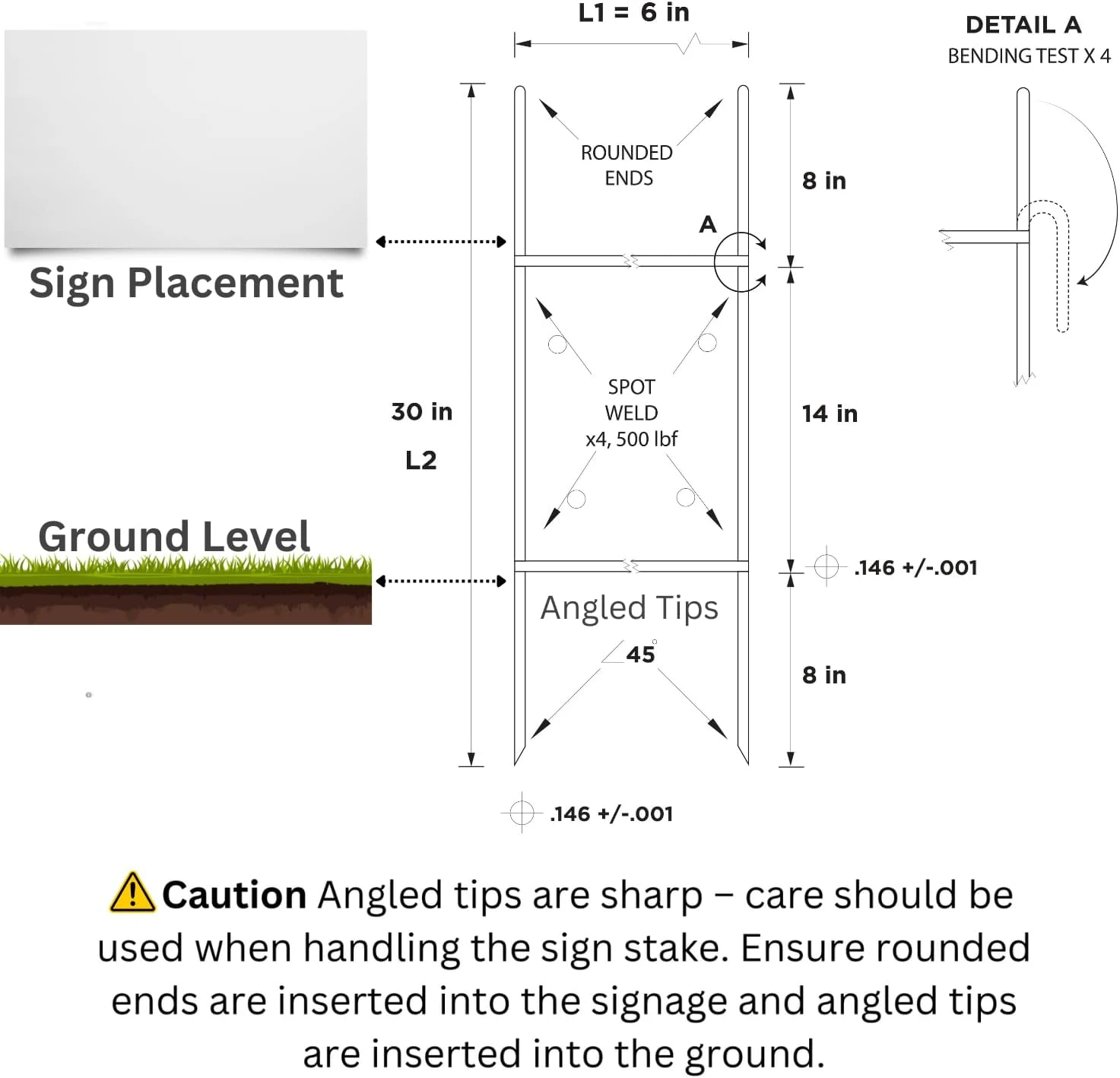 Western Steel & Wire 6×30 inch H Stakes for Corrugated Plastic Yard Signs - Image 4