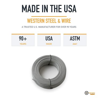 Western Steel & Wire #20 Galvanized Annealed Tie Wire, ½ lb Coil, 155 ft - Image 2