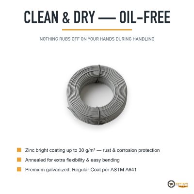 Western Steel & Wire #20 Galvanized Annealed Tie Wire, ½ lb Coil, 155 ft - Image 4
